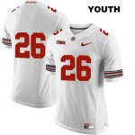 Youth NCAA Ohio State Buckeyes Jaelen Gill #26 College Stitched No Name Authentic Nike White Football Jersey EY20A24PN